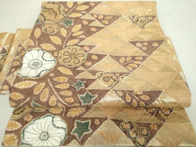 平和屋着物●つけ帯 絞り 辻が花 金糸 正絹 逸品 未使用 DAAV6100ps