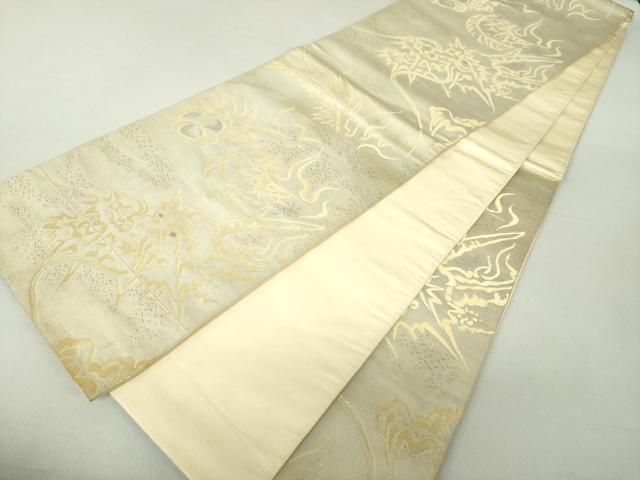 平和屋着物●六通柄袋帯 飛龍 金糸 正絹 逸品 DAAV6120ps