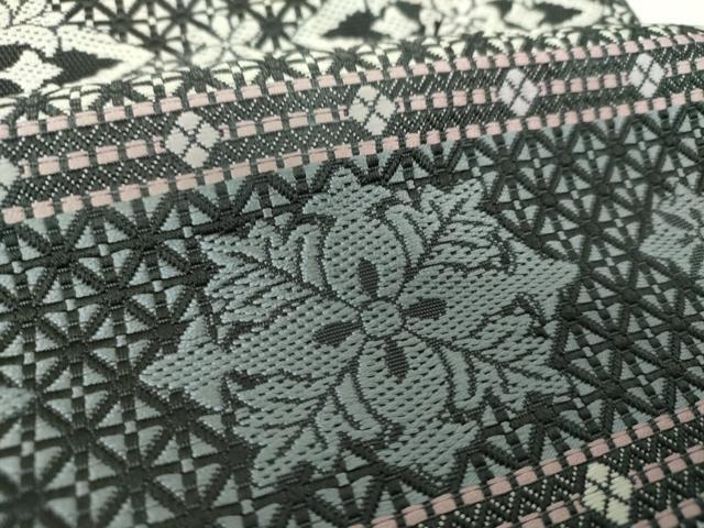平和屋着物●本場筑前博多織 八寸名古屋帯 花菱間道 やまと誂製 正絹 逸品 DAAV6162ps