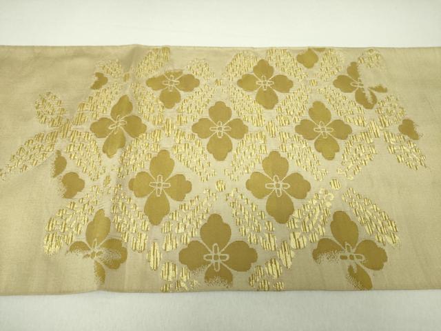 平和屋着物●綴れ 太鼓柄 本袋帯 花菱文 金糸 正絹 逸品 DAAV6241ps