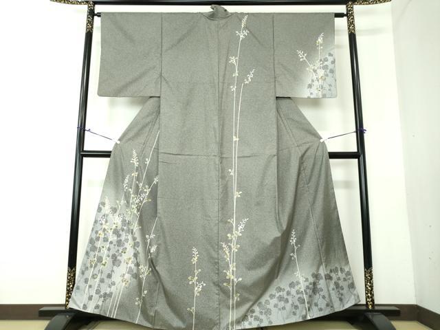 平和屋着物●本場染大島紬 訪問着 枝花文 たたき染め 正絹 逸品 DAAV6371ps