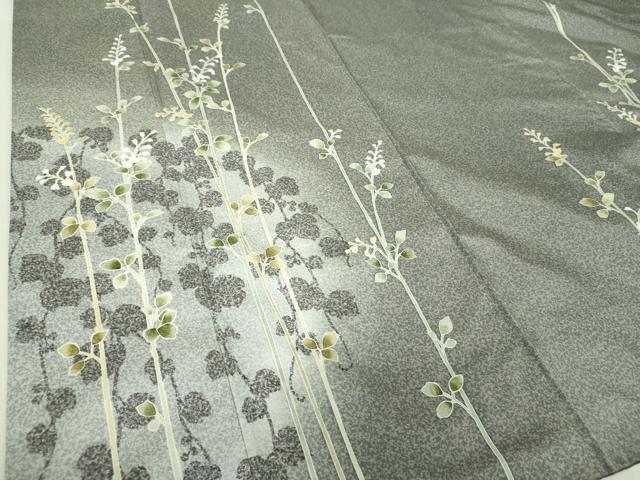 平和屋着物●本場染大島紬 訪問着 枝花文 たたき染め 正絹 逸品 DAAV6371ps