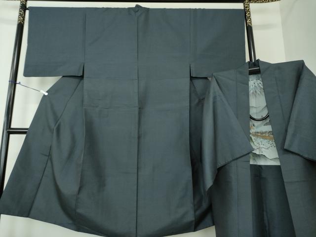 平和屋着物●男性 紬 アンサンブル 80亀甲 総詰め 正絹 逸品 DAAV6410ps