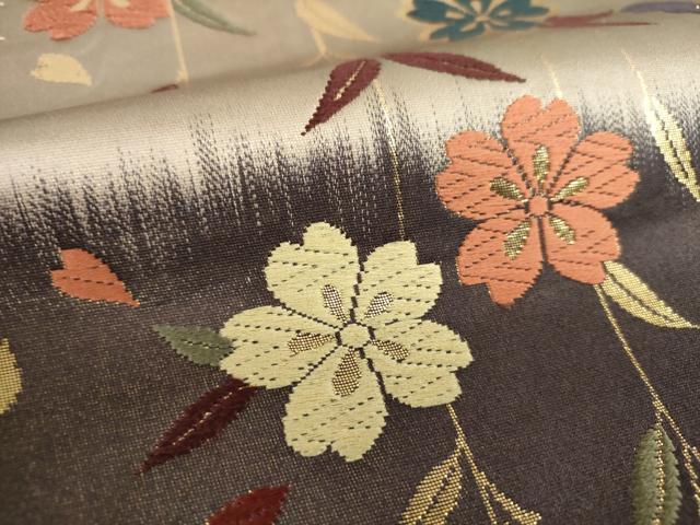 平和屋着物●六通柄京袋帯 唐織 枝垂れ桜 金糸 正絹 逸品 DAAV6423ps