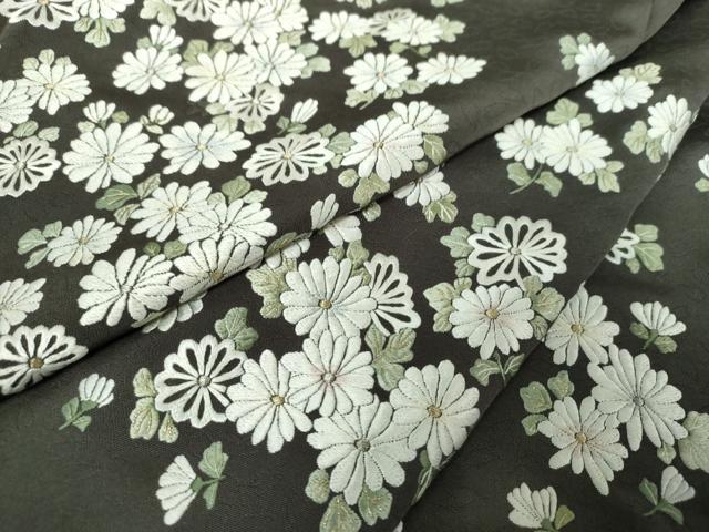 平和屋着物●訪問着 総刺繍 菊文 金糸 正絹 逸品 DAAV6560ps