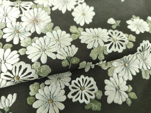 平和屋着物●訪問着 総刺繍 菊文 金糸 正絹 逸品 DAAV6560ps