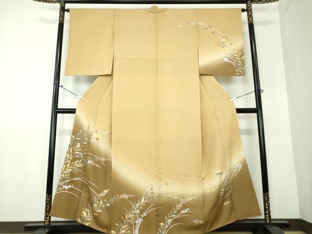 平和屋着物●創作作家 八須美 漆戸順子 訪問着 螺鈿 流水花文 暈し染め 金銀彩 正絹 逸品 DAAV6600ps
