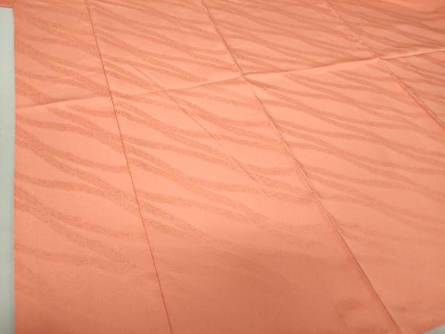 平和屋着物●豪華振袖 霞地紋 色無地 珊瑚朱色 正絹 逸品 DAAV6615ps