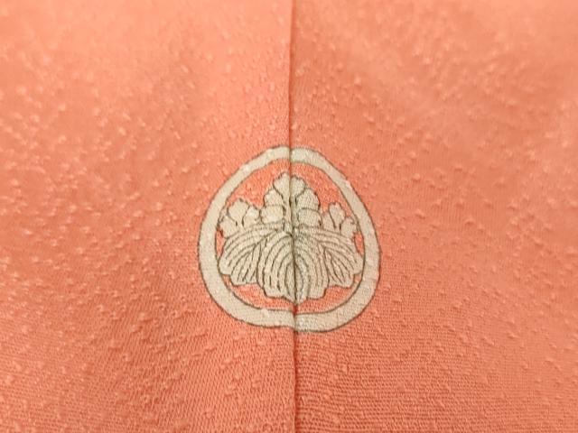 平和屋着物●豪華振袖 霞地紋 色無地 珊瑚朱色 正絹 逸品 DAAV6615ps