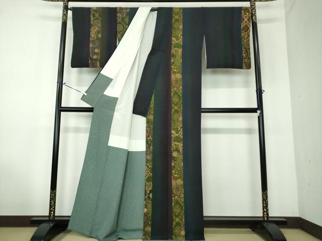 平和屋着物●前田仁仙 仁仙更紗 訪問着 更紗花間道 金彩 正絹 逸品 DAAV6641ps