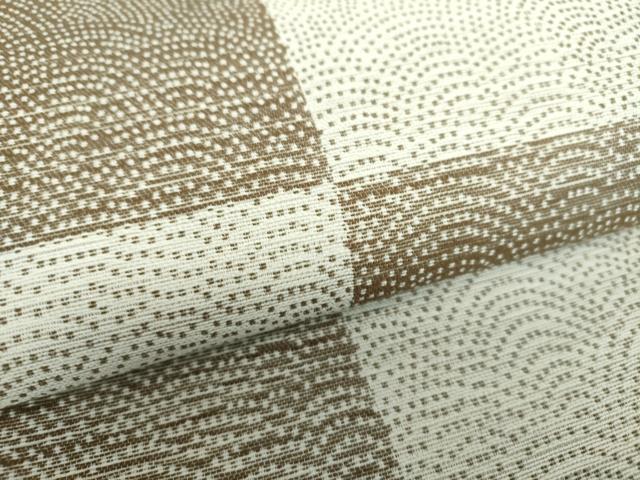 平和屋着物●全通柄袋帯 青海波市松文様 正絹 逸品 DAAV6886ps
