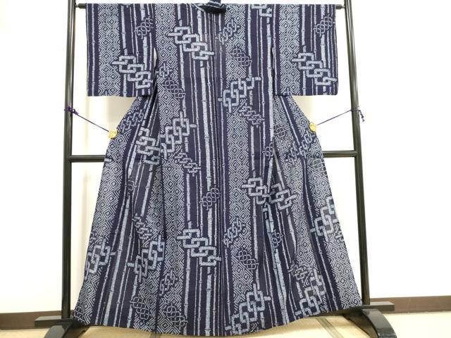 平和屋着物∴夏物 浴衣 有松鳴海絞り 抽象文様 綿 逸品 DAAV7253cd