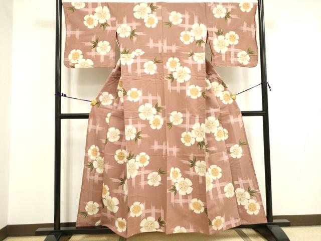 平和屋着物∴夏物 浴衣 綿絽 夢工房 花散らし 綿 逸品 DAAV7301cd