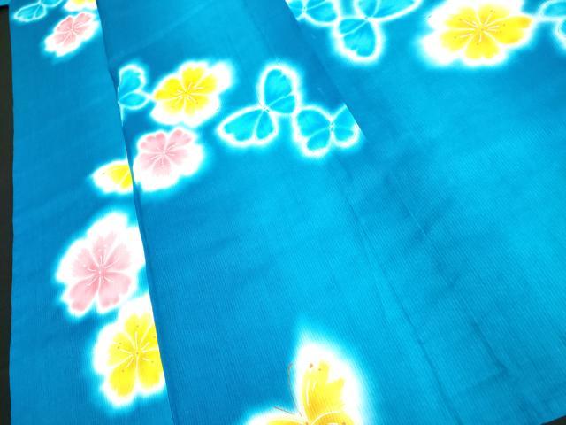 平和屋着物∴夏物 世界的ファッションデザイナー 山本寛斎 kansaiブランド 浴衣 花蝶文 逸品 未使用 DAAV7305cd