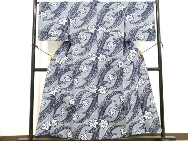 平和屋着物∴夏物 浴衣 立波楓文 綿 逸品 DAAV7314cd