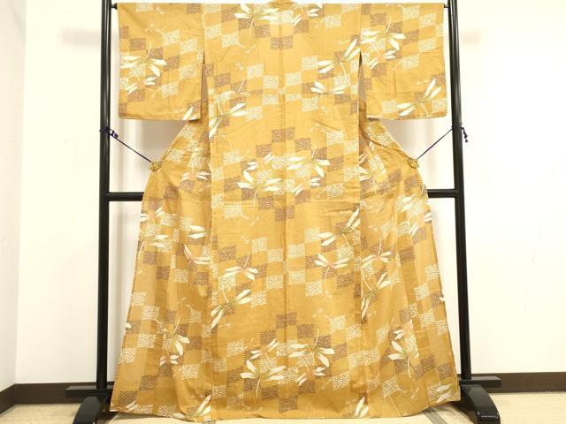 平和屋着物∴夏物 浴衣 トンボ 綿 逸品 DAAV7317cd