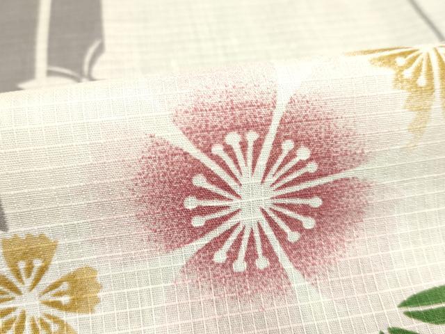 平和屋着物∴夏物 浴衣 綿紅梅 花蝶文 逸品 DAAV7321cd