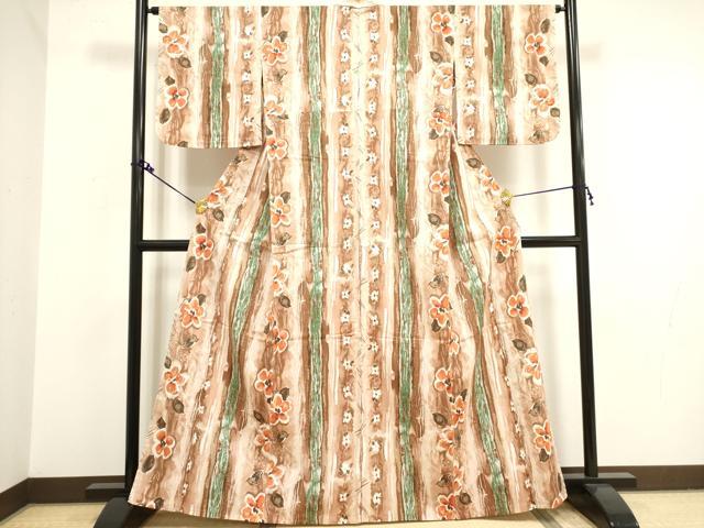 平和屋着物∴夏物 浴衣 綿紅梅 花間道 綿 逸品 DAAV7322cd