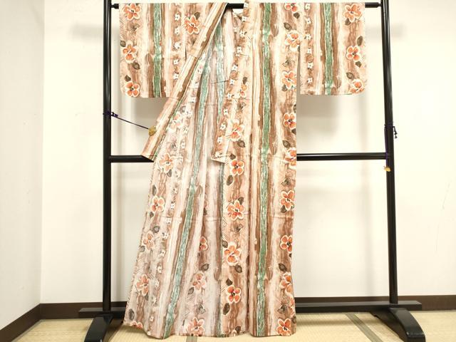 平和屋着物∴夏物 浴衣 綿紅梅 花間道 綿 逸品 DAAV7322cd