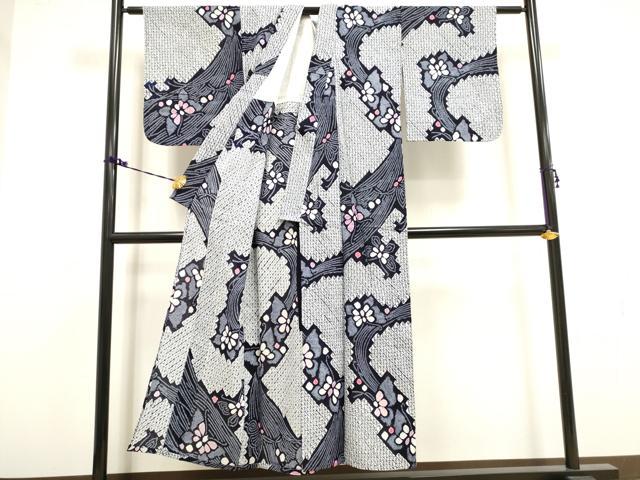 平和屋着物∴夏物 浴衣 有松鳴海絞り 舞蝶文 綿 逸品 DAAV7334cd