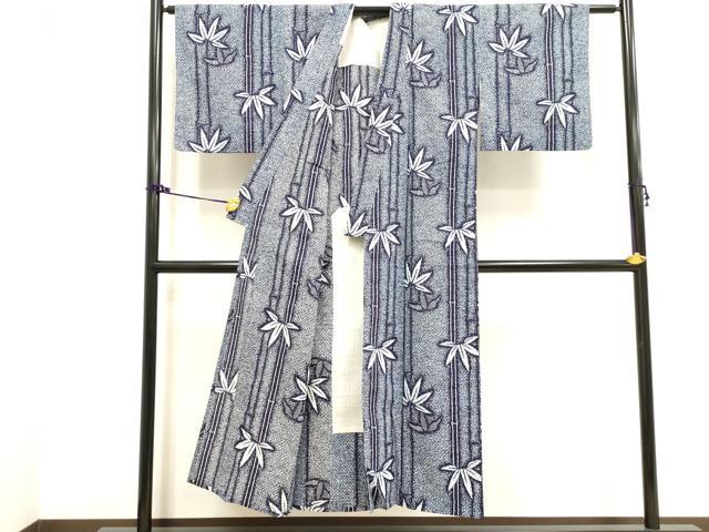 平和屋着物∴夏物 浴衣 笹竹文 綿 逸品 DAAV7337cd
