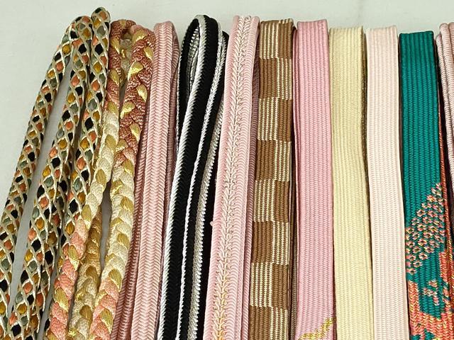 平和屋着物●和装小物 帯締め20本 高麗組 笹浪組 冠組 金銀糸 逸品 DAAV8014by