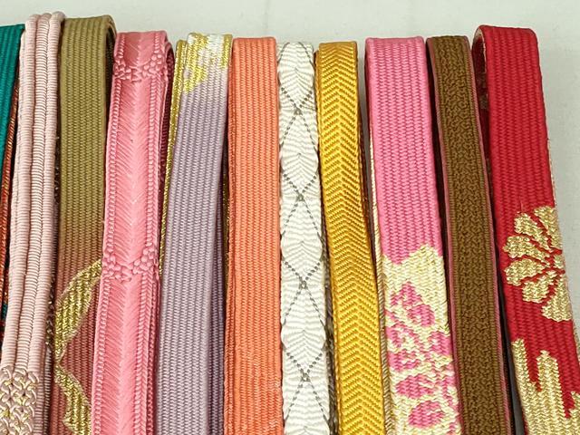 平和屋着物●和装小物 帯締め20本 高麗組 笹浪組 冠組 金銀糸 逸品 DAAV8014by