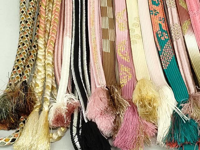 平和屋着物●和装小物 帯締め20本 高麗組 笹浪組 冠組 金銀糸 逸品 DAAV8014by