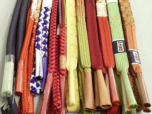 平和屋着物●和装小物 帯締め10本 泥染 高麗組 くみひも 金糸 逸品 未使用 DAAV8036by