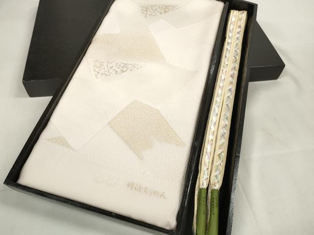 平和屋着物●和装小物 帯締め・帯揚げセット 伝統工芸品 伊賀前沢工房 切嵌 金糸 金銀彩 丹後ちりめん 逸品 未使用 DAAV8386zzz