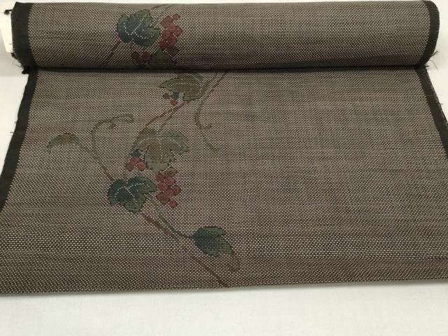 平和屋着物●本場大島紬 反物 着尺 9マルキ 古代染色純泥染 葡萄蔦の葉文 福留一男作 証紙付き 逸品 未使用 DAAV8417zzz