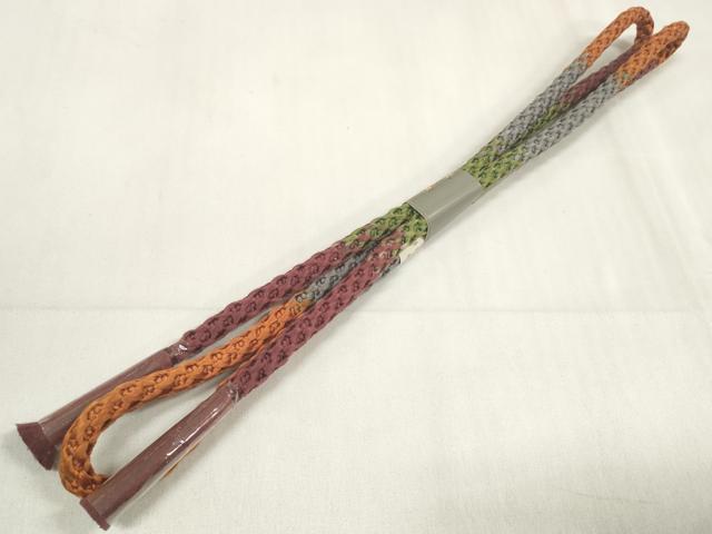 平和屋着物●和装小物 帯締め・帯揚げセット 横段文 逸品 未使用 DAAV8472zzz