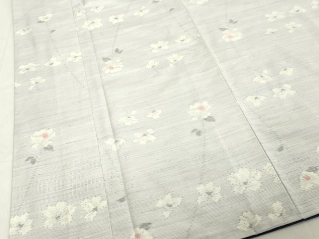 平和屋着物●上質な紬 草花文 正絹 逸品 DAAV8528tw