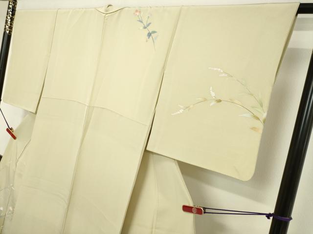 平和屋着物●訪問着 友禅 作家物 草花文 暈し染め 正絹 逸品 DAAV8584tw