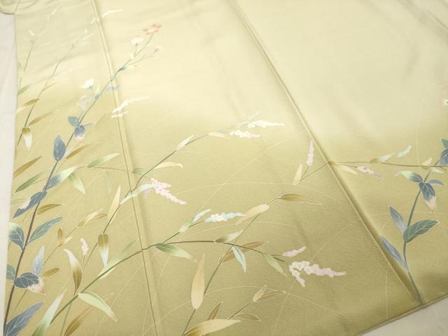 平和屋着物●訪問着 友禅 作家物 草花文 暈し染め 正絹 逸品 DAAV8584tw