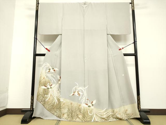 平和屋着物●豪華色留袖 作家物 駒刺繍 鳳凰松文 金彩 正絹 逸品 DAAV8585tw