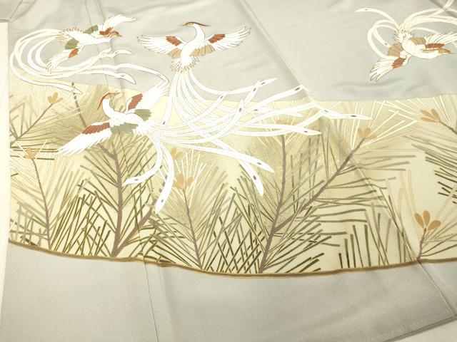 平和屋着物●豪華色留袖 作家物 駒刺繍 鳳凰松文 金彩 正絹 逸品 DAAV8585tw