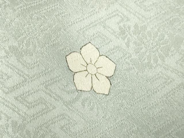 平和屋着物●創業460年・千總 色留袖 刺繍 霞枝梅松文 月白色地 金彩 三越扱い 正絹 逸品 DAAV8592tw