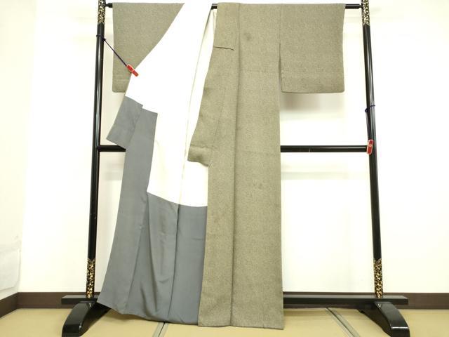 平和屋着物●江戸小紋 草花文 正絹 逸品 DAAV8746tw