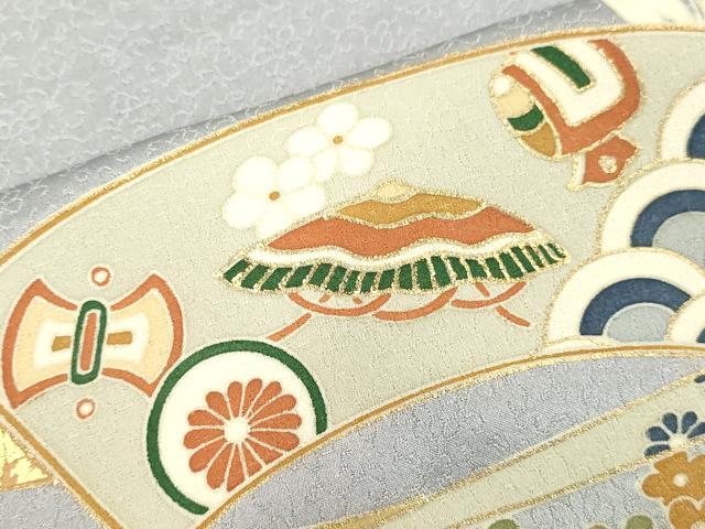 平和屋着物●色留袖 駒刺繍 地紙宝尽くし文 暈し染め 金彩 正絹 逸品 未使用 DAAV8823tw
