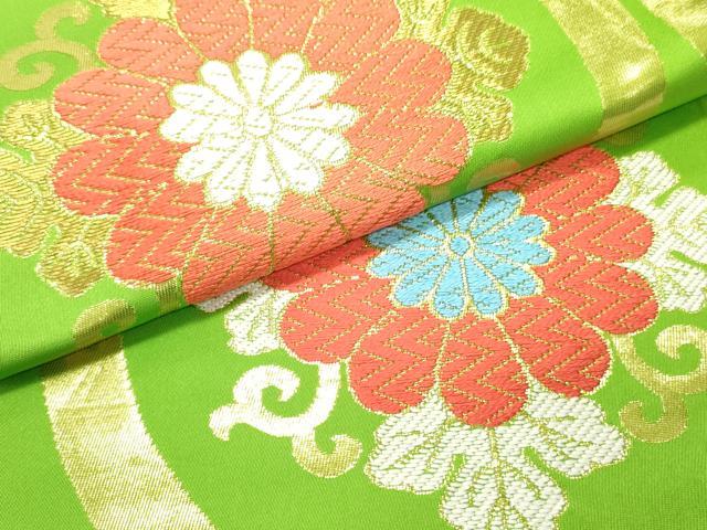 平和屋着物●西陣 川島織物 全通柄 本袋帯 立涌花唐草文 金銀糸 正絹 逸品 DAAV9157ob