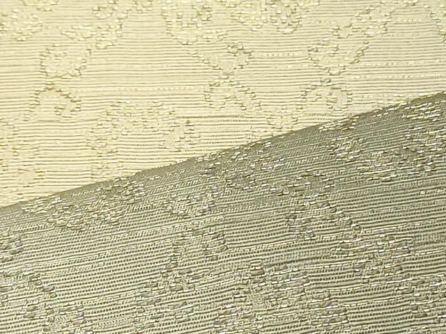 平和屋着物●全通柄袋帯 花菱文 ワンポイント 草花文 金通し地 正絹 逸品 DAAV9224ob