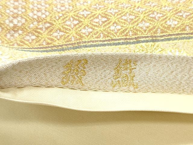 平和屋着物●綴織 六通柄袋帯 花唐草間道 金銀糸 正絹 逸品 DAAV9259ob