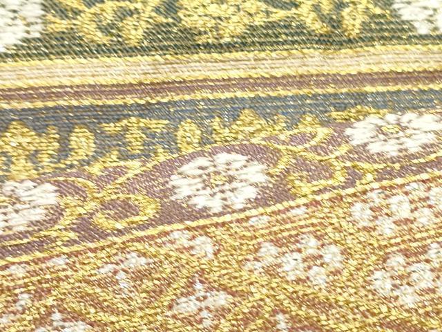 平和屋着物●綴織 六通柄袋帯 花唐草間道 金銀糸 正絹 逸品 DAAV9259ob