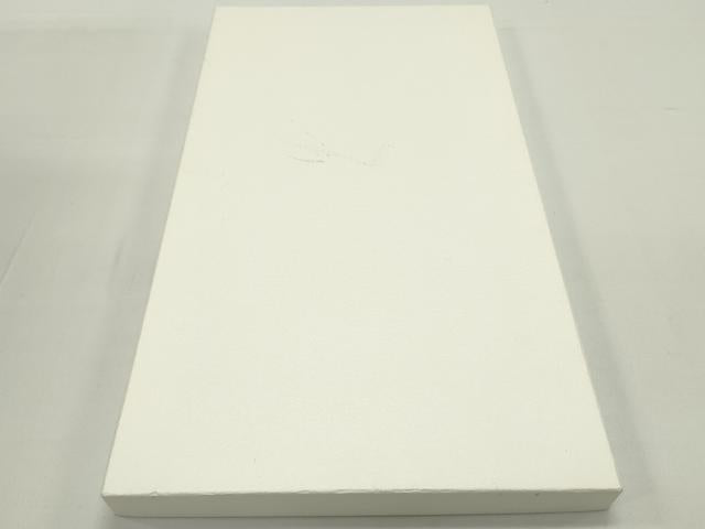平和屋着物●六通柄袋帯 唐織 抽象文様 銀糸 箱付き 正絹 逸品 未使用 DAAV9327ob