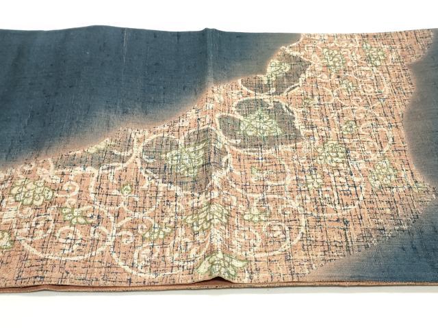 平和屋着物●太鼓柄袋帯 生紬 道長正倉院花文 正絹 逸品 DAAV9332ob