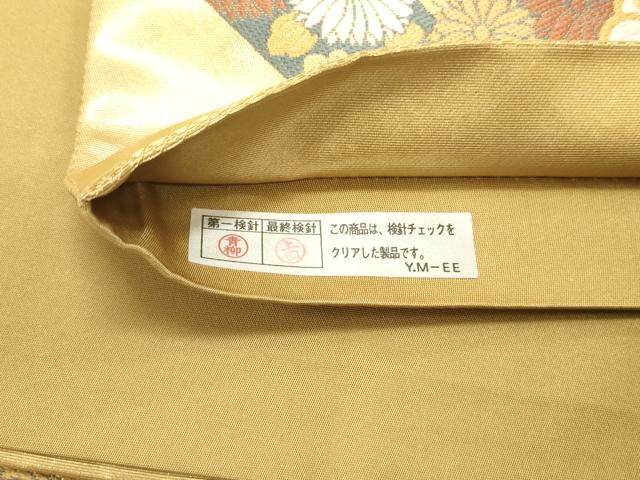 平和屋着物●六通柄袋帯 唐織 切嵌蜀江七宝花文 金糸 引箔 正絹 逸品 DAAV9375ob