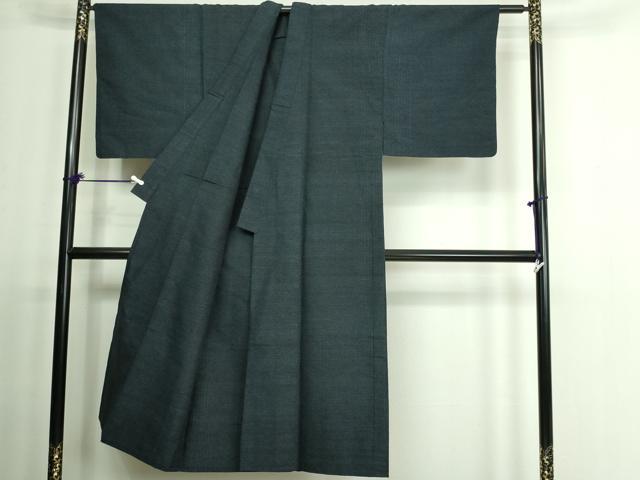 平和屋着物▽男性 紬 単衣 変わり間道 正絹 逸品 DAAV9530sf