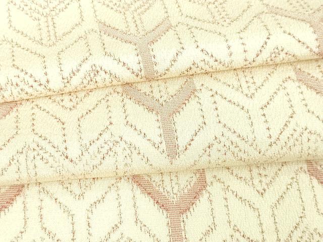 平和屋着物▽上質なお召 単衣 変わり間道 正絹 逸品 DAAV9595sf