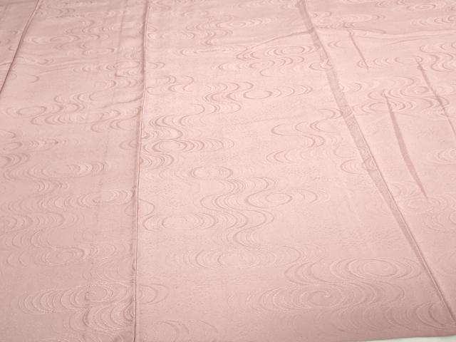 平和屋着物▽上質な色無地 単衣 流水地紋 撫子色 正絹 逸品 DAAV9597sf